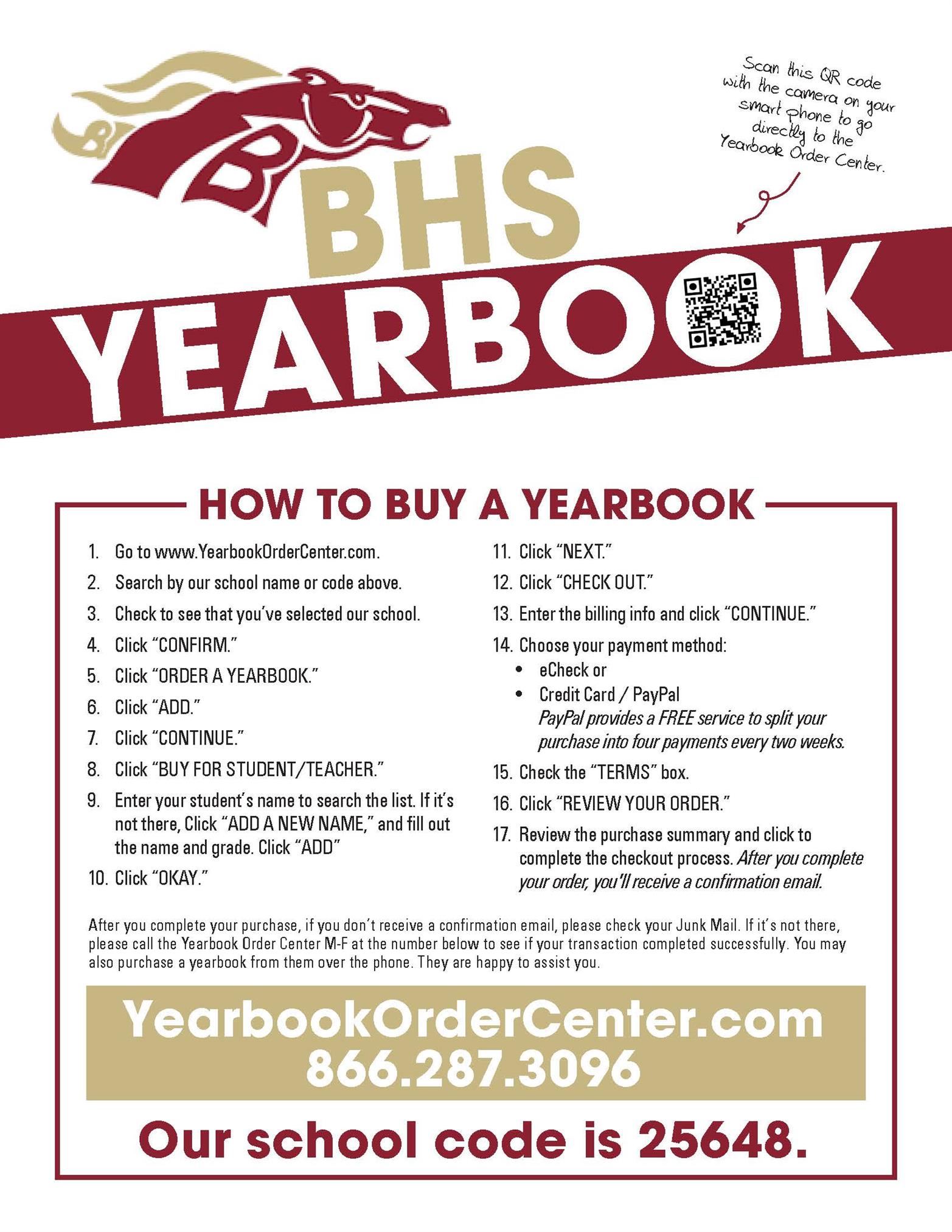 Click here to download this document in a PDF with or to link to YearbookOrderCenter.com.